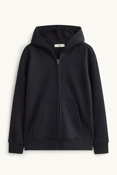 Enfants garçons - Sweat zippé à capuche - noir