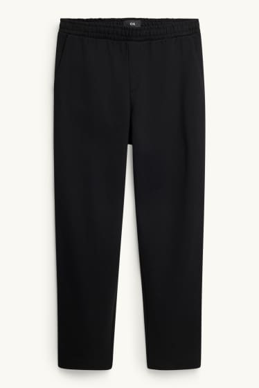 Men - Joggers - textured - black