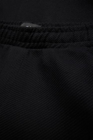 Men - Joggers - textured - black