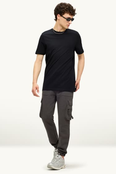 Heren - Cargo-joggingbroek - antraciet