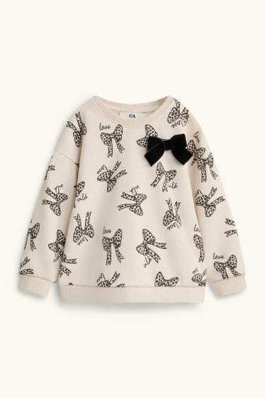 Bambine - Fiocco - felpa per neonati - nero / beige