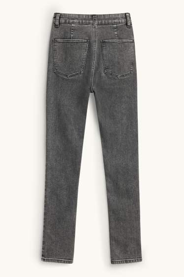 Damen - Jegging Jeans - High Waist - dunkeljeansgrau