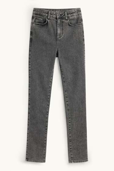 Damen - Jegging Jeans - High Waist - dunkeljeansgrau