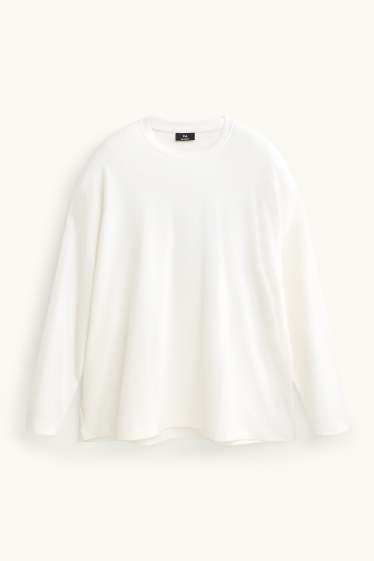 Hommes - Haut à manches longues - relaxed fit - blanc