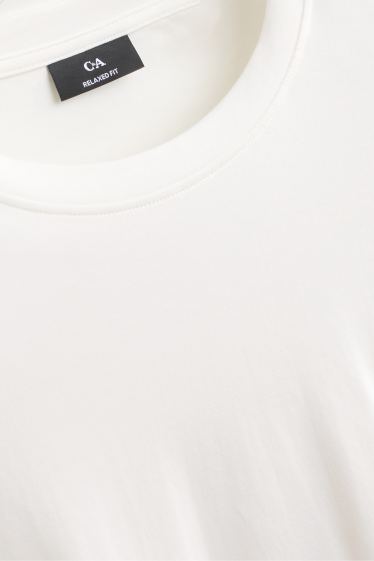 Hommes - Haut à manches longues - relaxed fit - blanc