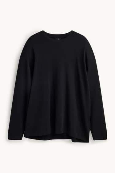 Uomo - Maglia a maniche lunghe - relaxed fit - nero