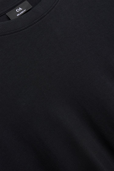 Uomo - Maglia a maniche lunghe - relaxed fit - nero