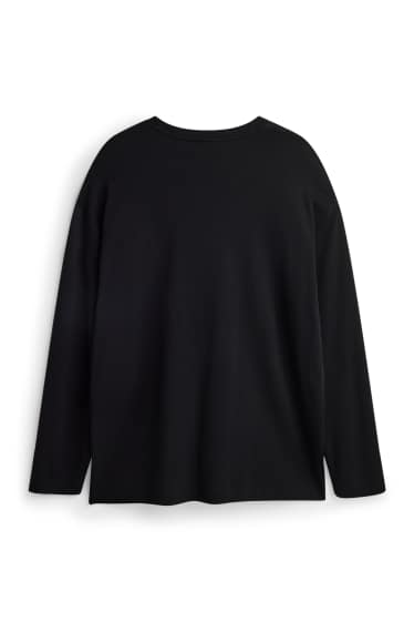 Uomo - Maglia a maniche lunghe - relaxed fit - nero