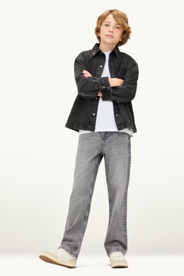 Copii - Băieți - Multipack 2 perechi - relaxed jeans - gri / negru