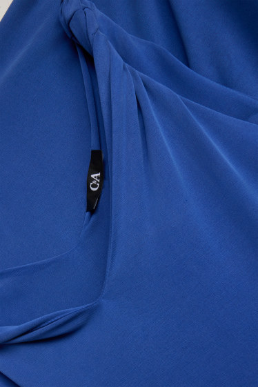Femmes - Robe avec encolure en V - straight fit - bleu