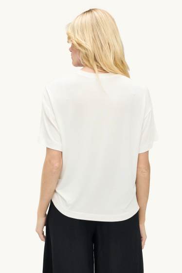 Damen - T-Shirt - Regular Fit - weiß