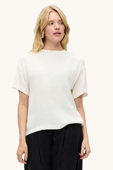 Damen - T-Shirt - Regular Fit - weiß