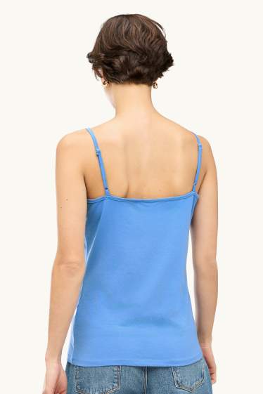 Dona - Paquet de 2 - samarreta de tirants - blau clar