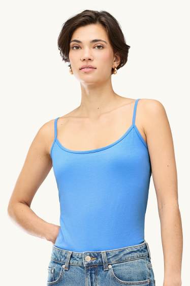 Dona - Paquet de 2 - samarreta de tirants - blau clar