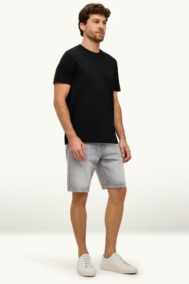 Bărbați - Pantaloni scurți de blugi - denim-gri