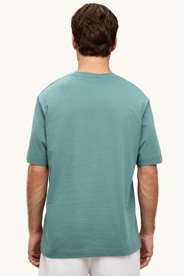 Heren - T-shirt - relaxed fit - groen