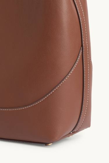 Donna - Borsa a tracolla - similpelle - marrone