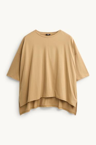 Femmes - T-shirt - regular fit - beige
