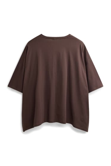 Femmes - T-shirt - regular fit - marron foncé