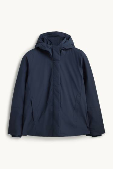 Dona - Jaqueta tècnica amb caputxa - folrada - impermeable - blau fosc