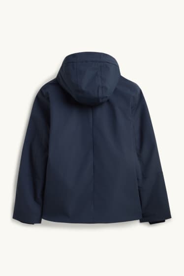 Dona - Jaqueta tècnica amb caputxa - folrada - impermeable - blau fosc