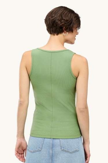 Dames - Top - geribd - groen