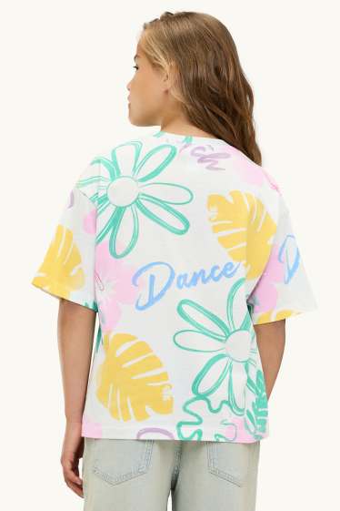 Enfants filles - Lilo & Stitch - T-shirt - à motif - blanc