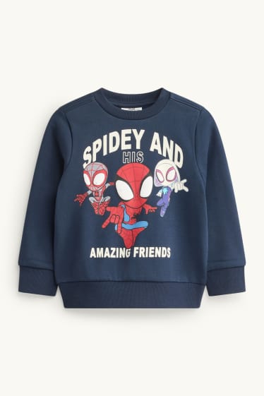 Kinderen: jongens - Spidey - set - sweatshirt en joggingbroek - 2-delig - donkerblauw