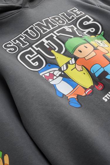 Nen - Stumble Guys - dessuadora amb caputxa - gris fosc