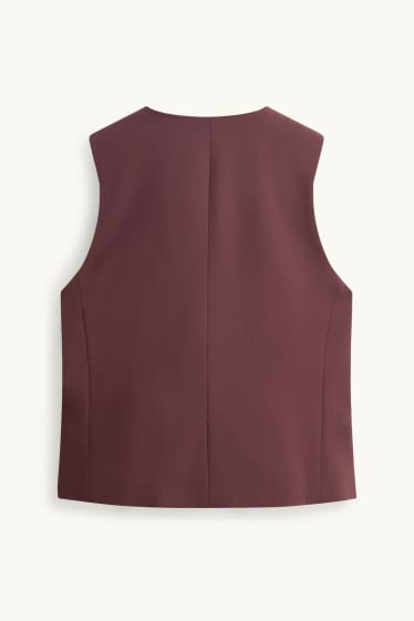 Women - Business waistcoat - regular fit - bordeaux