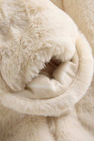 Baby Boys - Baby faux fur snowsuit with hood - cremewhite