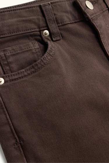 Dames - Flared jeans - high waist - bruin
