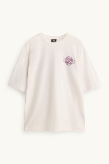 Hommes - T-shirt - Oversize - blanc