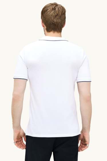Heren - Poloshirt - slim fit - wit