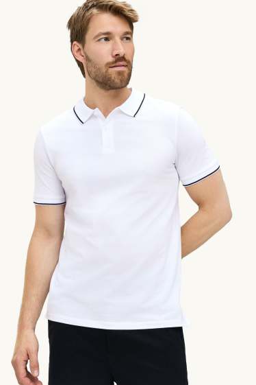 Heren - Poloshirt - slim fit - wit