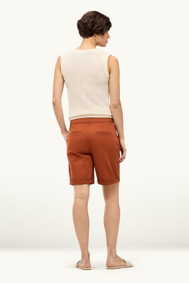 Femmes - Bermudas - mid waist - marron