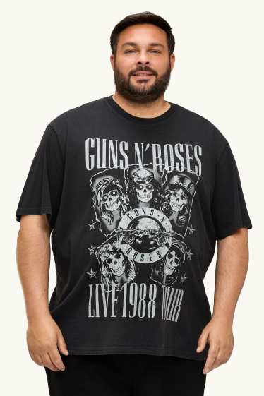 Heren - T-shirt - relaxed fit - Guns N’ Roses - zwart