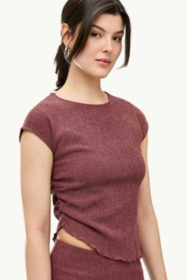 Damen - T-Shirt - bordeaux