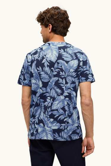 Home - Samarreta de mànigues curtes - regular fit - estampada - blau fosc