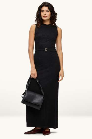 Femei - Rochie cu curea - straight fit - negru
