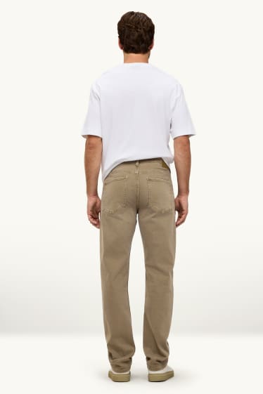 Men - Straight jeans - denim-brown