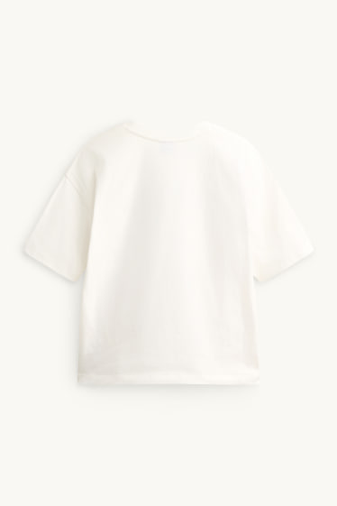 Dzieci dziewczynki - T-shirt - kremowobiały