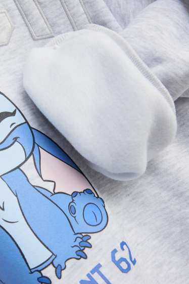 Enfants filles - Lilo & Stitch - sweat à capuche - gris clair chiné