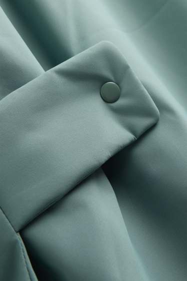 Women - Outdoor coat with hood - lined - waterproof - mint green