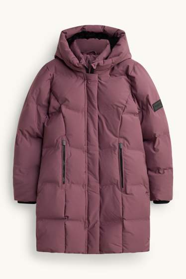 Kinder Mädchen - Funktions-Steppjacke mit Kapuze - gefüttert - lila