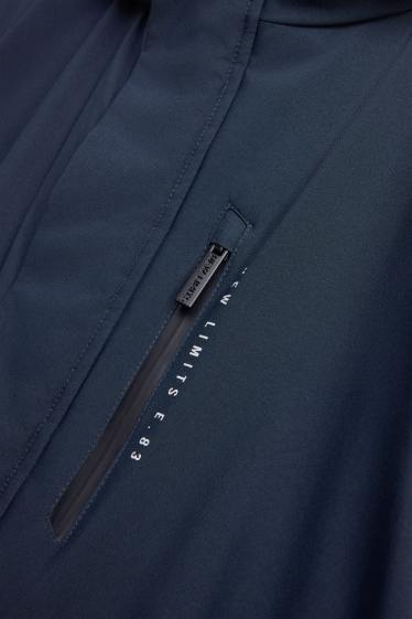 Enfants garçons - Veste à capuche - finition déperlante - bleu foncé
