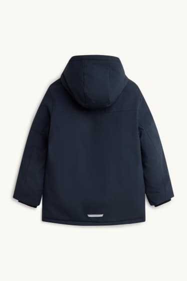 Enfants garçons - Veste à capuche - finition déperlante - bleu foncé