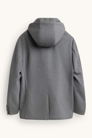 Home - Americana combinable amb caputxa - regular fit - estil 2 en 1 - gris