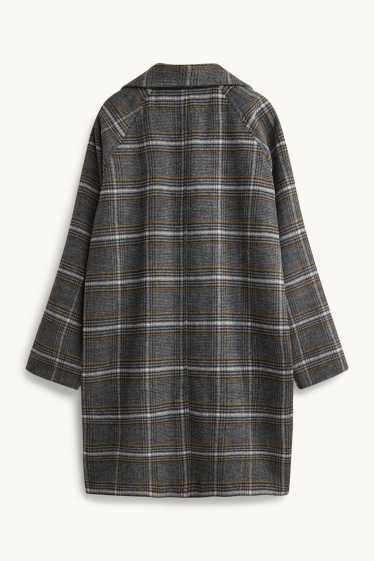 Dona - Abric - de quadres - gris/groc