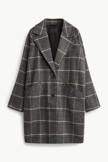 Dona - Abric - de quadres - gris/groc